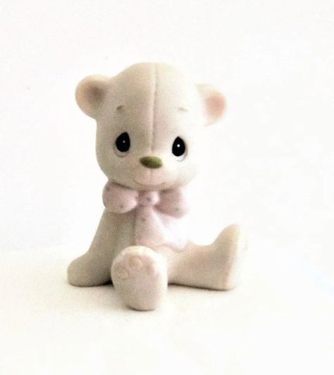 Precious Moments 1982 Teddy Bear Precious Moments Memory - Etsy Precious Moments Animals, Precious Moments Nursery, Precious Moments Elephant, Precious Moments Stuffed Animals, Precious Memories Figurines, Precious Moments Dolls, Dream Wishlist, Vintage Stuffed Animals Light Pink 1998, Kawaii Toys