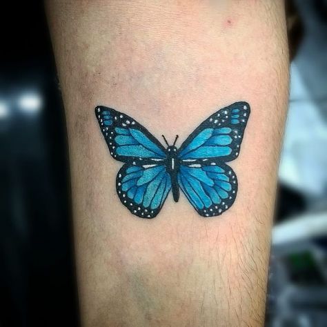 Tattoo Borboleta, Borboleta Tattoo, Mum Tattoo, Blue Butterfly Tattoo, Animals Tattoo, Butterfly Tattoos For Women, Blue Tattoo, Butterfly Tattoo Designs, 3d Tattoo