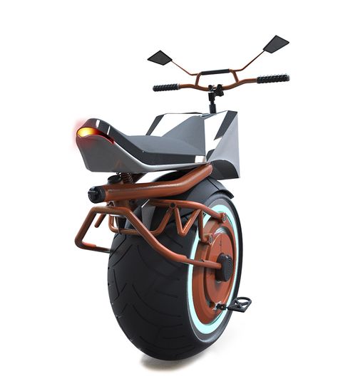 If you thought this looked like motorcycle chopped in half you wouldn't be far off! The KTM Unicycle is an all-electric, one-wheeled wonder that utilizes current Unicycle, Electric Unicycle, Ebike Electric Bicycle, Bicycle Safety, One Wheel, Futuristic Motorcycle, Drift Trike, Arkham Knight, Future Tech