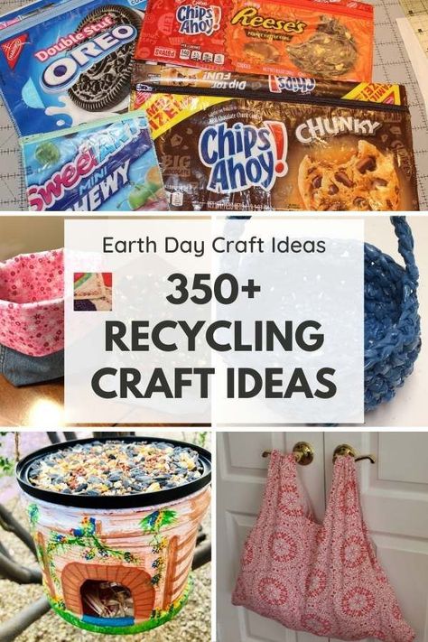 Hundreds of recycling craft ideas for Earth Day and everyday. Reuse and Repurpose the common items in your home to turn trash into treasures! Trash To Art Project, Trash To Treasure Projects For School, Home Projects Ideas, Upcycled Crafts For Kids, Reuse Diy Ideas, Eclectic Crafts, Jars Crafts, Recycle Craft, Appalachian People