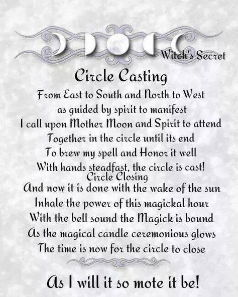 Opening And Closing A Circle, Casting A Circle, Circle Casting, Circle Cast, Witchcraft Stuff, Witchcraft 101, Witch Life, Witchcraft Spells For Beginners, Witchy Tips