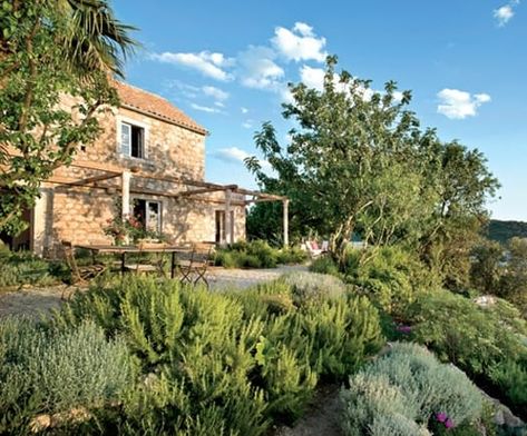 15th Century stone house in Croatia Old Stone Houses, Country House Design, Interior Design Rustic, Mediterranean Garden, Rustic Contemporary, Old Stone, Stone Houses, Contemporary Interior Design, Design Your Dream House