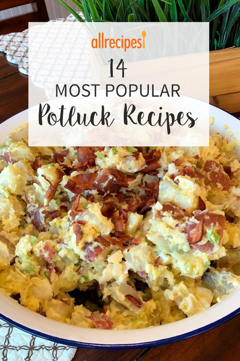 Hot Potluck Dishes, Work Lunch Potluck Ideas, Good Pot Luck Dishes, Great Potluck Dishes, Best Potluck Salads, Por Luck Dishes, Best Side Dishes For Potluck, Xmas Potluck Ideas, Favorite Potluck Dishes