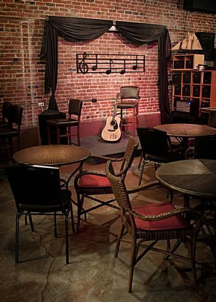 Coffee house stage Café Interior, Bookstore Cafe, Youth Room, Small Cafe, Coffee Shop Design, Brick Wallpaper, Church Design, Coffee Cafe, Restaurant Interior