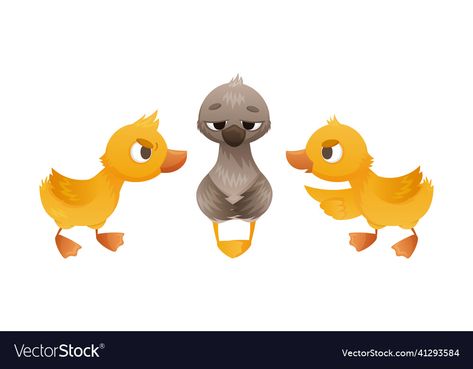 Ugly Duckling Illustration, Duckling Illustration, Fairy Vector, The Ugly Duckling, Ugly Duckling, Fairy Tale, Png Images, Being Ugly, Fairy Tales