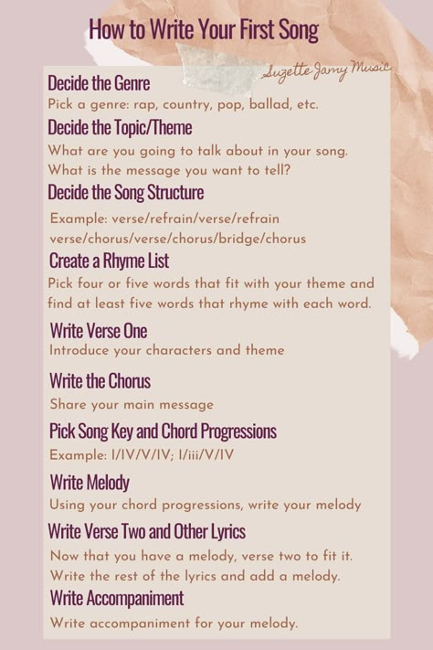 How to Write Your First Song – Suzette Jamy Music Writing Song Lyrics Ideas, How To Write Song Lyrics Ideas, Music For Writing Books, How To Make Lyrics For A Song, Inspiration For Song Writing, Song Writing Inspo Ideas, Song Writing Quotes, How To Start Song Writing, Song Writing Tips Lyrics