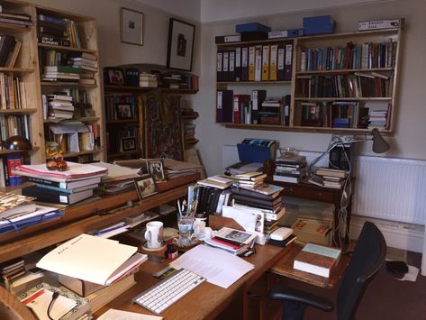 Writers' Rooms | Gwyneth Lewis - Wales Arts Review Writers Desk, Messy Desk, Meditation Corner, Buddhist Practices, Work Spaces, Study Inspiration, Room Aesthetic, Yoga Studio, My New Room