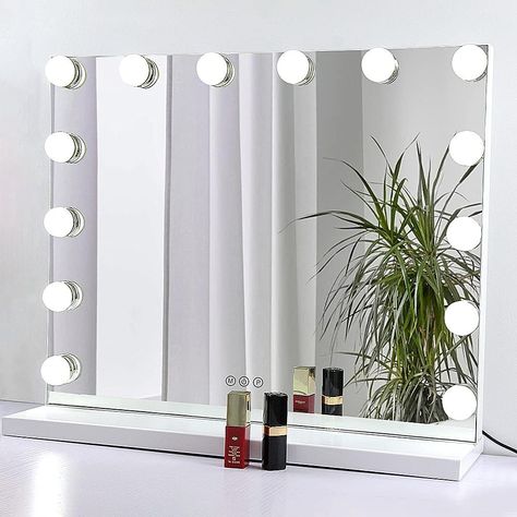 Mirror Led Lights, Dressing Vanity, Lights Makeup, Hollywood Vanity Mirror, Vanity Mirror With Lights, Mirror Dressing, Lighted Vanity, Hollywood Vanity, Mirror Lights