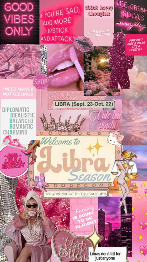 Technically it’s tomorrow but I love it #myfirstshuffle #pink #libraseason #pinkasthetic #libra #vibes #quotes #octoberlibra Libra Aesthetic, Libra Images, October Libra, Pink Glitter Wallpaper, Vibes Quotes, Libra Zodiac Facts, Libra Season, Birthday Ideas For Her, Libra Sign