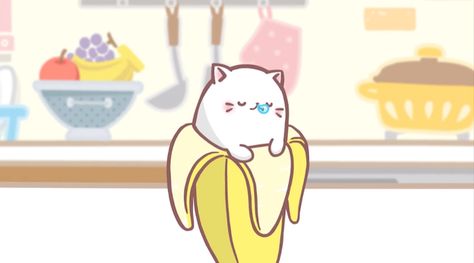 For Cat Lovers: Meet Bananya, The Adorable Cat Who Lives In A Banana… Bananya Cat, Discord Ideas, Forums Design, A Banana, Someone Like You, Kawaii Cat, Cat Wallpaper, Cute Chibi, Cat Gif