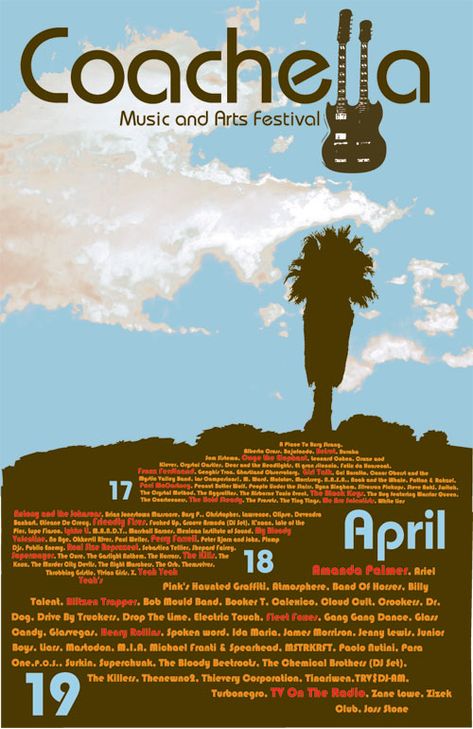 coachella Coachella Graphic Design, Coachella Poster Design, Coachella Merch, Coachella Poster, Coachella Tickets, Coachella Aesthetic, Tshirts Design, Coachella Music, Work Fun