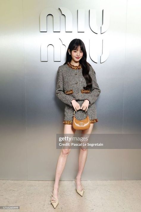 #JANGWONYOUNG for MIU MIU Miumiu Outfit, Wonyoung Miu Miu, Paris Fashion Week Outfits, Wonyoung Aesthetic, Body Build, Fashion Week Outfit, Exotic Fashion, Casual Chic Outfit, Basic Dress