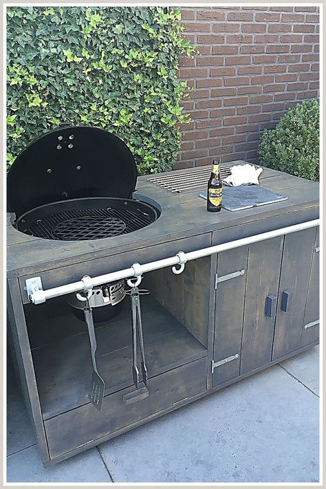 Combination Grill Smokers - Visit immediately for you will not know what you will discover. Click to visit TODAY! Charcoal Storage, Outdoor Smoker, Outdoor Barbecue, Outdoor Bbq, Charcoal Grill, Storage Ideas, Outdoor Kitchen, Storage Bench, Grilling