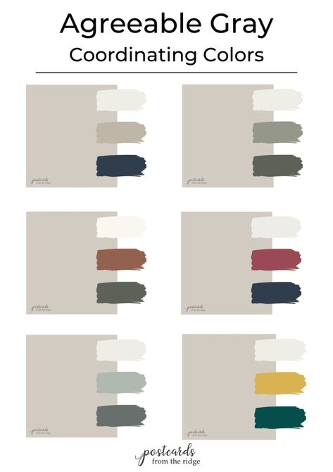 Agreeable Grey Color Scheme, Best Greige Paint, Best Greige, Popular Neutral Paint Colors, Sherwin Williams Agreeable Gray, Colours That Go With Grey, Greige Walls, Agreeable Gray Sherwin Williams, Worldly Gray