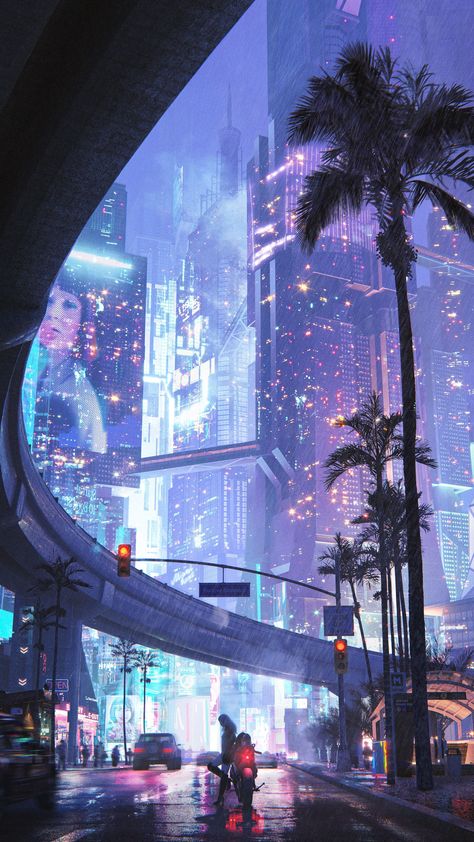 Cyberprep Aesthetic, Cyberpunk Aesthetic City, Cyberpunk Environment, Cyberpunk Background, Cyberpunk Wallpaper, Trouble In Paradise, Futuristic World, Wallpaper City, Futuristic Cyberpunk