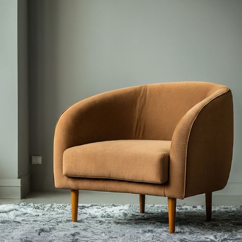 Casual Comfort 🛋✨ Burnt orange armchair – your cozy corner. Contact us: sales@thewellfurniture.com. #homedecor Orange Armchair, Cozy Armchair, Cozy Corner, Burnt Orange, The Well, Contact Us, Interior Design, Collage, Orange