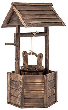 Wishing Well Plans - Free PDF - Instant Download Wishing Well Garden, Diy Wishing Wells, Wishing Well Plans, Diy Bird Feeder, Outdoor Furniture Plans, Country Furniture, Water Well, Woodworking Furniture, Wishing Well