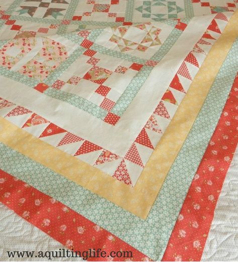 Double Border Quilt, Couture, Patchwork, Multiple Quilt Borders, Quilt Trim Ideas, Quilts With Sashing And Borders, What Size Should Quilt Borders Be, Quilts With Multiple Borders, Adding Borders To Quilts