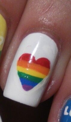 Pride heart Nail Heart, Pride Heart, Heart Nails, Nail Designs, Nail Art, Nails, Quick Saves, Art, Nail Arts