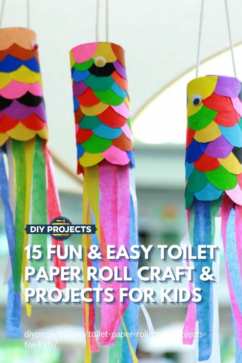 Toilet Paper Roll Craft & Projects For Kids | DIY Projects Preschool Toilet Paper Roll Activities, Crafts For Toilet Paper Rolls, Toiletrolls Crafts, Art With Paper Towel Rolls, Crafts Made From Toilet Paper Rolls, Toilet Paper Roll Projects, Toilet Rolls Ideas, Loo Roll Craft, Loo Roll Crafts