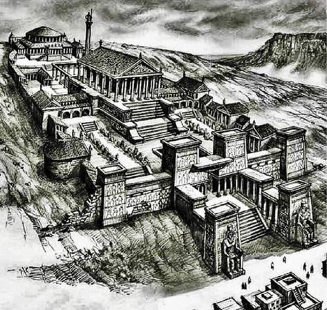 Artist's depiction of what the Library of Alexandria looked like Croquis, Alexandria Tattoo, The Library Of Alexandria, Alexandria Library, Ancient Alexandria, Ancient Library, Library Of Alexandria, Art Through The Ages, Alexandria Egypt