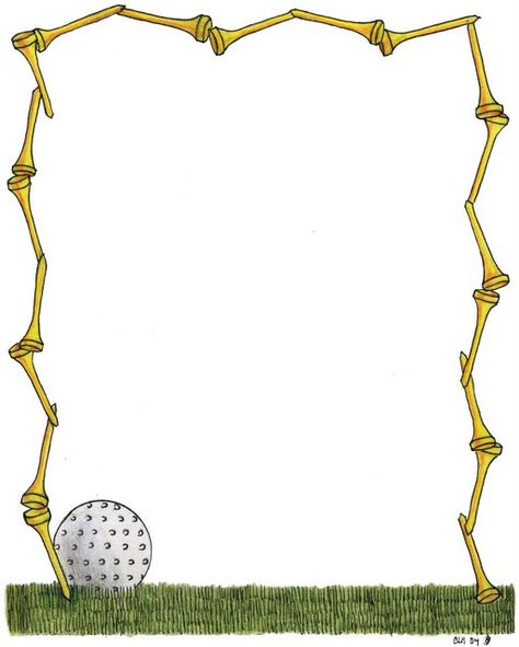 Golf Clip Art, Genealogy Scrapbook, Clipart Frames, Stationary Printable, Label Clips, Famous Golf Courses, Fabric Journal, Cards Homemade, Christmas Golf