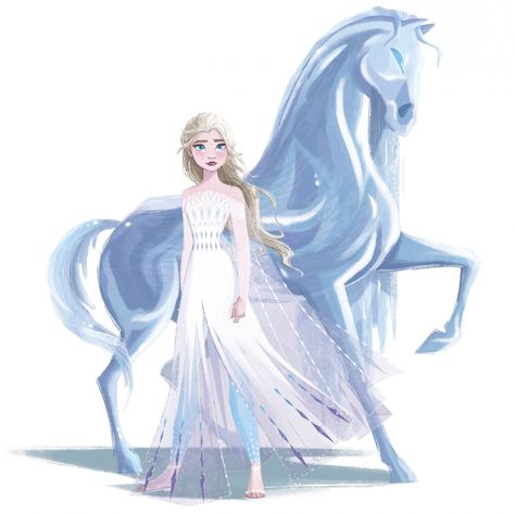 Frozen 2 final look with Nokk water spirit Frozen 2 Elsa, Princesas Disney Anime, Frozen Wallpaper, Frozen Art, Disney Frozen Elsa Art, Frozen Pictures, Frozen Disney Movie, Karakter Disney, Disney Princess Frozen