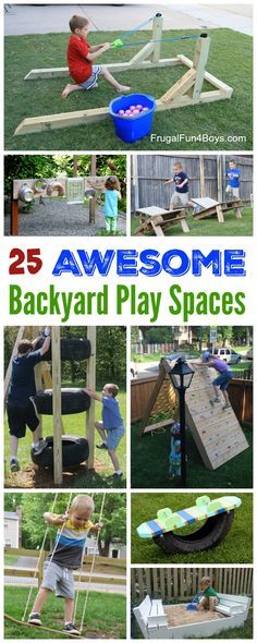 Spring and summer are on their way, and it’s time to spruce up the back yard!  Here is a collection of the best DIY outdoor toys, climbing structures, and play spaces to make for kids. My personal favorites are the skateboard swing and the PVC sand and water table.  Also the play structures – with … Diy Outdoor Toys, Backyard Play Spaces, Climbing Structure, Backyard Playset, Outdoor Play Space, Outdoor Play Spaces, Dekor Diy, Playset Outdoor, Play Spaces