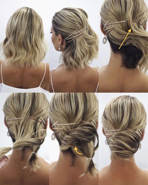 Black Braided Updo, Neck Length Hair, Low Updo, Short Hair Bun, Chin Length Hair, Updos For Medium Length Hair, Summer Hairstyles For Medium Hair, Peinados Fáciles Para Cabello Corto, Low Bun