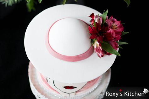 Hat Shaped Cakes, Hat Cakes For Women, Spring Cake Designs, Simple Sugar Syrup, Fondant Smoother, Bubble Tea Straws, Whipped Chocolate Ganache, Spider Cake, Fondant Ideas