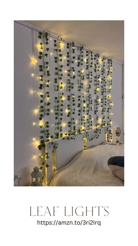 Fairy Lights Bedroom, Living Room Decorating Ideas, Living Room Decorating, Wedding Wall Decorations, Vine Wall, Wedding Wall, Study Room Decor, Cute Bedroom Decor, Pretty Room