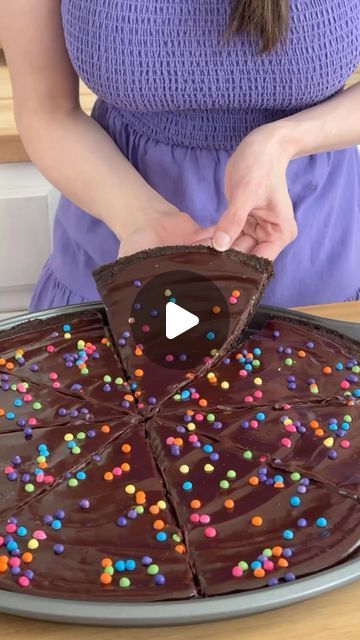 Cosmic Brownie Pizza, Sheri Wilson, Brownie Pizza, Chocolate Chip Cookie Pie, Pizza Dessert, Cosmic Brownies, Brownie Pan, Cookie Pizza, Box Brownies