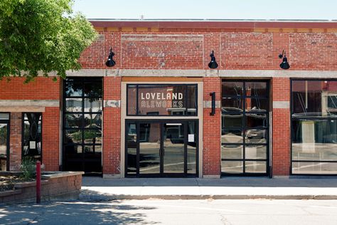 Manual Facade Ideas, Retail Facade, Retail Architecture, Shop Facade, Storefront Design, Building Renovation, Black Windows, Brick Facade, Commercial Architecture