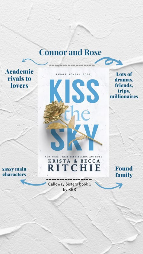 Kiss The Sky Book Cover, Kiss The Sky Book, Connor And Rose, Romance Booktok, Books Enemies To Lovers, Mafia Love, Grumpy X Sunshine, Romcom Books, Rockstar Romance