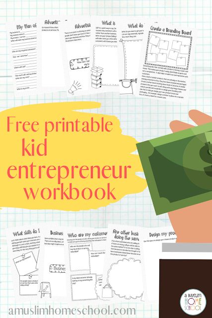 Entrepreneur Projects For Students, Entrepreneur Worksheet, Entrepreneur Ideas For School, Business For Kids To Start, Entrepreneurship Class Activities, Kids Entrepreneur Ideas, Kids Business Ideas, Kids Entrepreneur Ideas Schools, Learning Money For Kids Free Printable