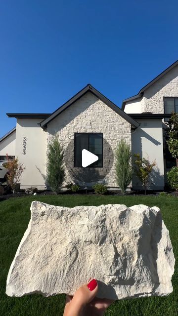 Eldorado Stone on Instagram: "If you've built using Casa Blanca RoughCut, did you use it on the interior or exterior?

Inspired by limestone, this profile brings a warm and inviting aesthetic to any project. 

Pictured: Casa Blanca | RoughCut" Limestone Exterior House, Brick House Makeover, Stone House Exterior, Limestone Exterior, Laundry Remodel, Lake Kitchen, Eldorado Stone, Inviting Aesthetic, Stone Exterior Houses