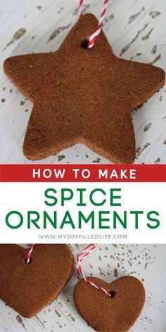 Gingerbread Ornaments Recipe, Spice Ornaments, Country Christmas Ornaments, Homemade Christmas Ornaments Diy, Salt Dough Christmas Ornaments, Homemade Christmas Crafts, Homemade Christmas Ornaments, Gift Homemade, Easy Christmas Ornaments