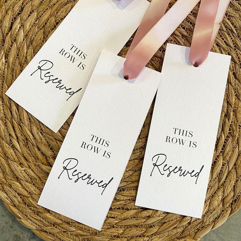 Row Reserved Sign Wedding, Reserved Row Wedding Sign, Wedding Reserved Seating Signs, Ceremony Seating Ideas, Reserved Signs For Wedding, Reserved Seating Wedding, Calligraphy Decor, Reserved Wedding Signs, Carton Texture