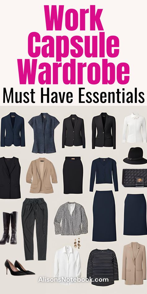 Smart Capsule Wardrobe, Smart Casual Capsule Wardrobe, Minimal Casual Outfit, Smart Casual Capsule, Minimalist Work Wardrobe, Outfits Guide, Casual Capsule Wardrobe, Work Capsule Wardrobe, Job Clothes