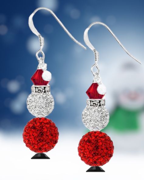 Just in time for Christmas, our latest holiday kit, the Pave Santa Christmas earring features gorgeous Swarovski Pave beads, combined with Swarovski Crystal Beads to create this chubby little Santa Claus earring. All findings in our holiday beading kits are .925 Sterling Silver, and each kit contains an easy to follow set of instructions. Toocutebeads.com holiday kits are easy to make, high quality, and affordable DIY presents, or stocking stuffers. Santa Beaded Earrings, Beaded Christmas Earrings Diy, Diy Christmas Earrings Ideas, Christmas Diy Jewelry, Fun Earrings Diy, Christmas Earrings Beaded, Christmas Earring Ideas, Diy Xmas Earrings, Christmas Earrings Diy