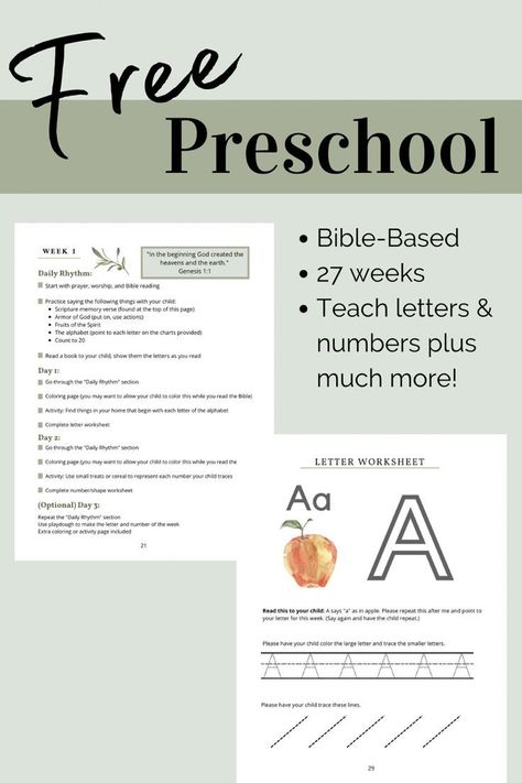 Preschool Bible Printables Free, Homeschool Lesson Plans Preschool, Prek Homeschool Curriculum Free Printable, Homeschool Preschool Curriculum Lesson Plans Free Printables, Prek 4 Curriculum, Pre K 3 Curriculum, Christian Homeschool Schedule, Preschool Daily Schedule Printable Free, Preschool Bible Lessons Printables