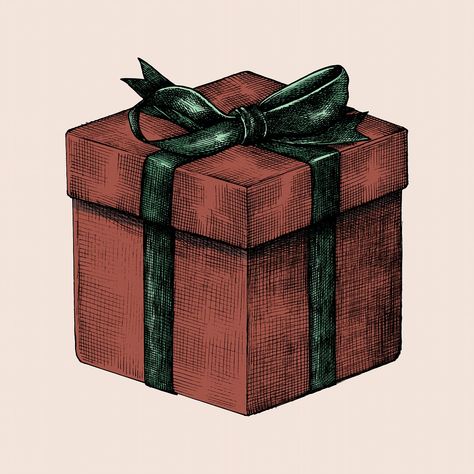 Sketch of a wrapped gift box | premium image by rawpixel.com / Noon Present Drawing, Family Gift Exchange, Hipster Illustration, Presents For Grandma, Painted Candlesticks, Paper Background Design, Red Gift Box, Gift Box Birthday, Drawing Clipart