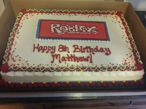 Roblox Birthday Cake Roblox Sheet Cake, Roblox Cakes, Roblox Birthday Cake, Thomas Party, Roblox Party, Roblox Cake, Roblox Birthday, Sheet Cakes, 9th Birthday Parties