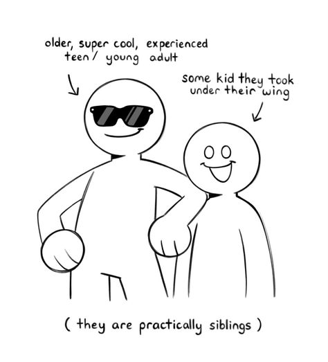 Character Dynamics Siblings, Drawing Pose References 2 People, Dynamic Duo Characters, Enemy Dynamics, Character Dynamic Poses, Found Family Dynamics, Split Personality Character Art, Dynamic Duo Memes, Brother Sister Dynamic