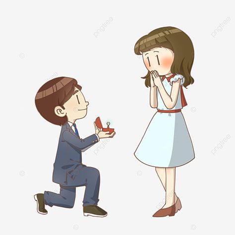 Cute Couple Proposal, Propose Day Images Cartoon, Love Propose Images, Marriage Proposal Aesthetic, Propose Day Pic, Love Proposal Images, Proposal Drawing, Marriage Cartoon, Ideal Guy