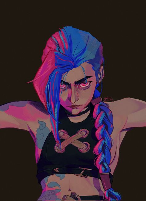 Jinx’s Drawings Arcane, Powder Arcane Fanart, League Of Legends Drawing, Jinx Drawing, Jinx Fanart, Powder Arcane, Legend Drawing, Jinx League Of Legends, League Of Legends Characters