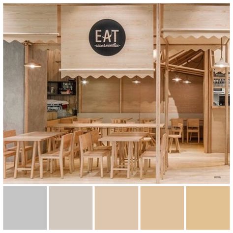 Light and airy, this simple yet appealing restaurant colour scheme features hues and tonal values that enhance the timber furniture and features. Colour Fundamentals - Monotone Colour palette by Zena O’Connor, PhD. Bakery Colour Palette, Restaurant Color Scheme, Interior Design Color Palette, Colorful Restaurant, Design Color Palette, Color Palette Interior Design, Swedish Interior Design, Interior Design Color Schemes, Monochromatic Decor