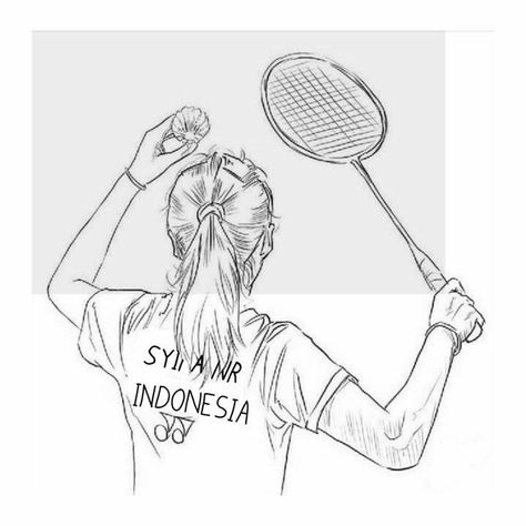 Badminton Art, Badminton Pictures, Sport Art Projects, Girl Drawing Easy, Sports Drawings, Badminton Sport, Dancing Drawings, Purple Flowers Wallpaper, Doraemon Cartoon