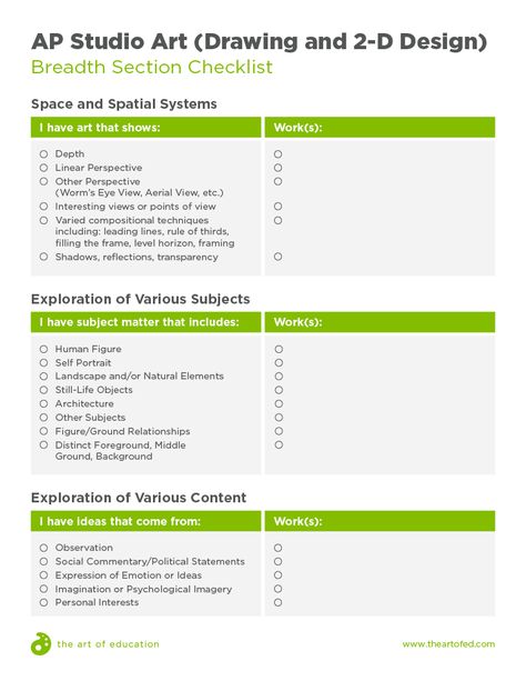 The Best Tool to Keep Your AP Studio Students On Track - The Art of Education University Ap Studio Art Portfolio, Ap Art Concentration, Ap Drawing, High School Art Lessons, Art Assignments, Student Portfolios, Ap Studio Art, Art Worksheets, Art Curriculum