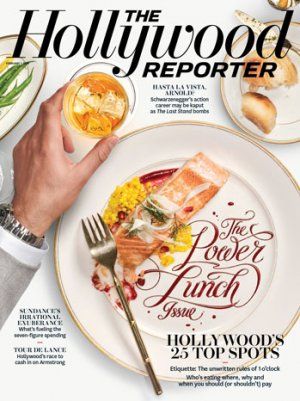 los angeles power lunch spots Cluttered Background, Polo Lounge, Magazine Design Cover, Power Lunch, Issue Magazine, Food Graphic Design, Hollywood Reporter, Magazine Cover Design, Food Ads